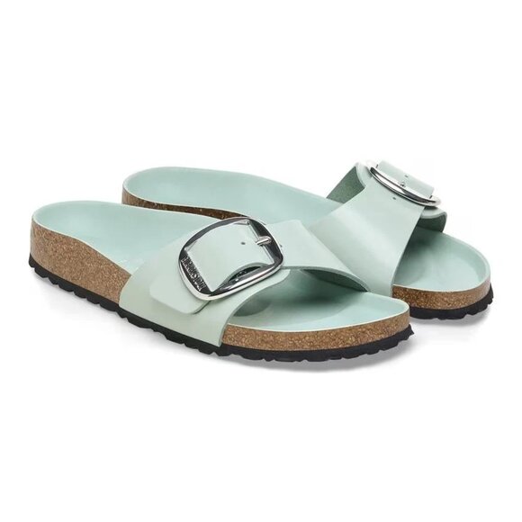 Birkenstock Madrid Big Buckle Women's Sandals High Shine Surf Green EU 36 - Picture 1 of 3